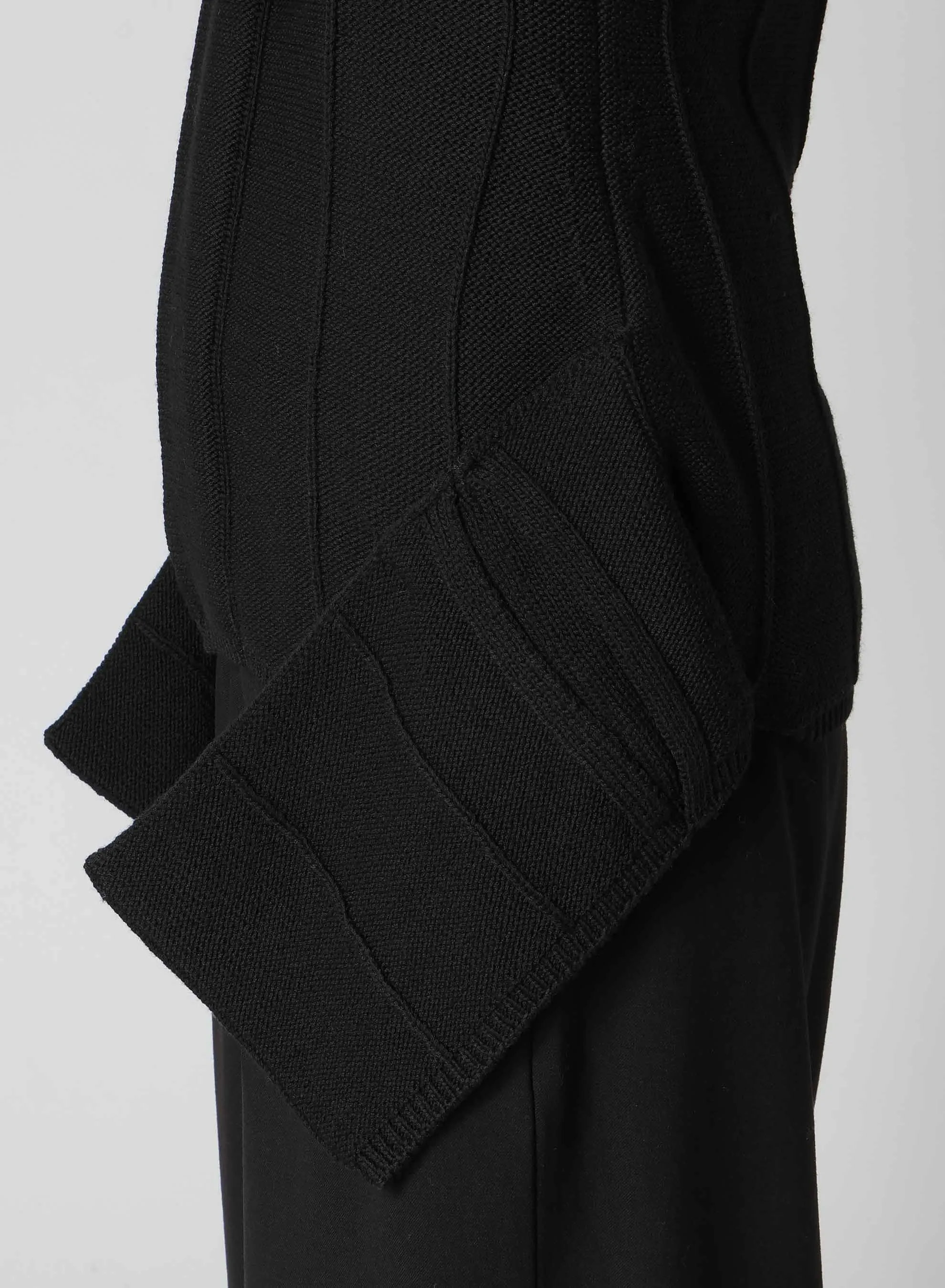 5G2P BACKSIDE KNIT POCKET DETAIL CARDIGAN