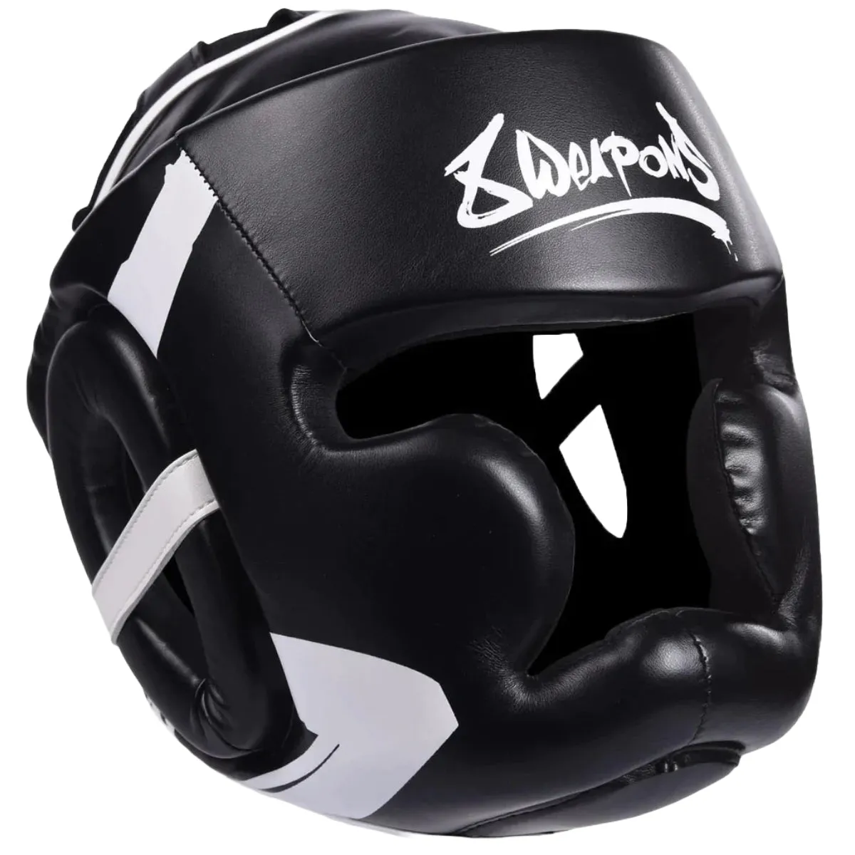 8 Weapons Unlimited Head Guard Black/White