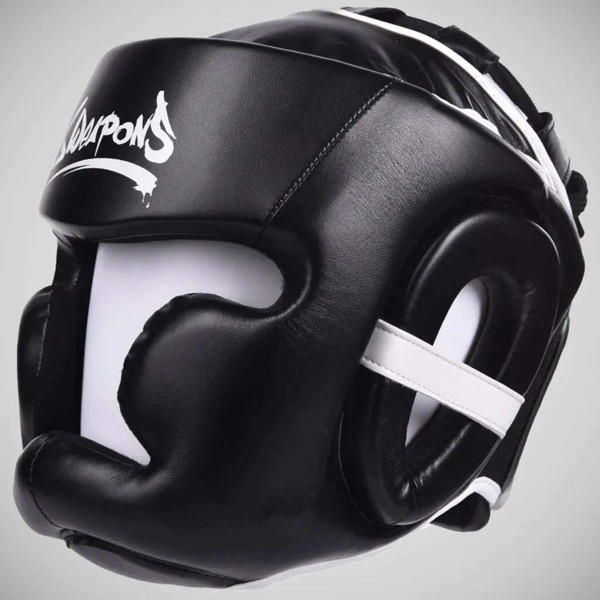 8 Weapons Unlimited Head Guard Black/White