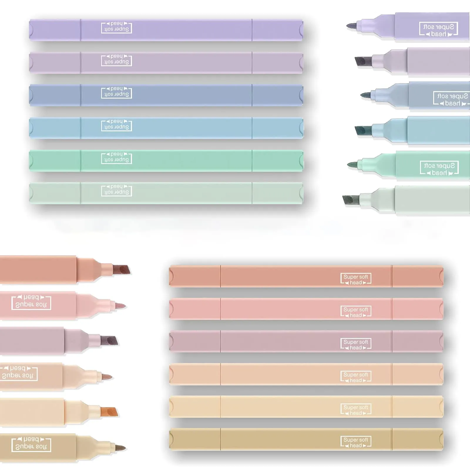 Aesthetic Pastel Highlighters: 12pcs Set