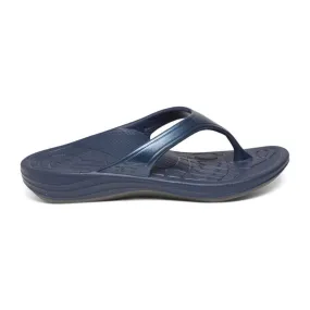 Aetrex Women's Fiji Orthotic Flips Navy