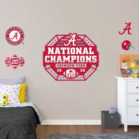 Alabama Crimson Tide 2020 Champions Logo  - Officially Licensed NCAA Removable Wall Decal