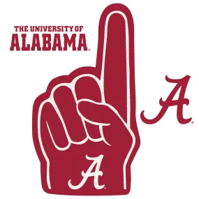 Alabama Crimson Tide:    Foam Finger        - Officially Licensed NCAA Removable     Adhesive Decal