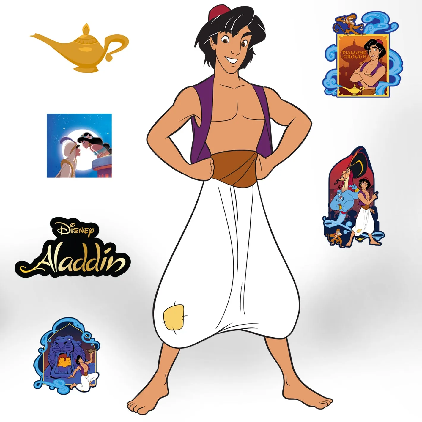 Aladdin: Aladdin RealBigs        - Officially Licensed Disney Removable Wall   Adhesive Decal