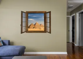 Ancient World: Great Pyramid of Giza Instant Windows        -   Removable Wall   Adhesive Decal