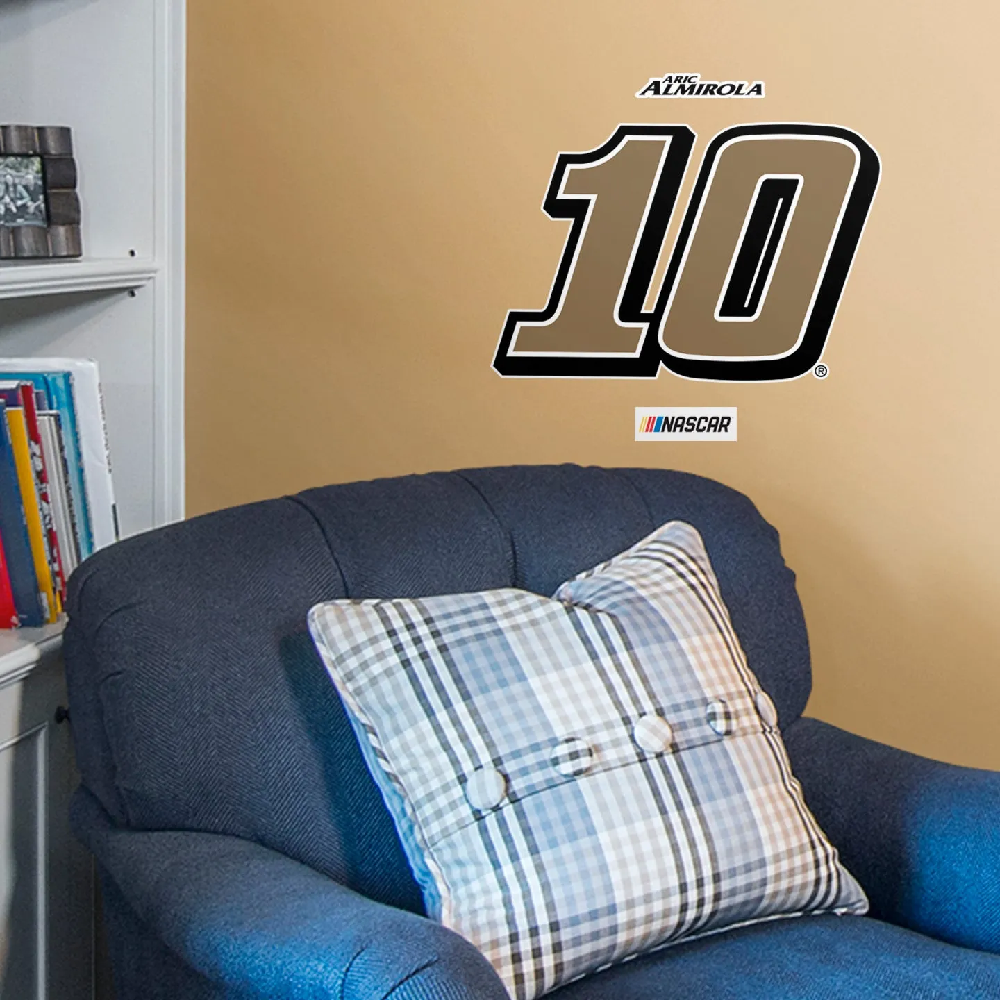 Aric Almirola  #10 Logo  - Officially Licensed NASCAR Removable Wall Decal