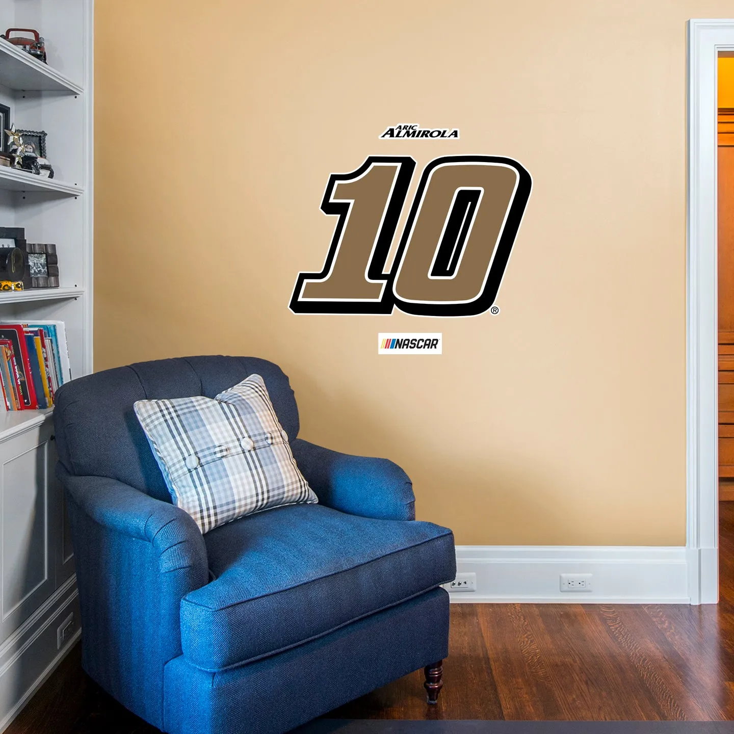 Aric Almirola  #10 Logo  - Officially Licensed NASCAR Removable Wall Decal