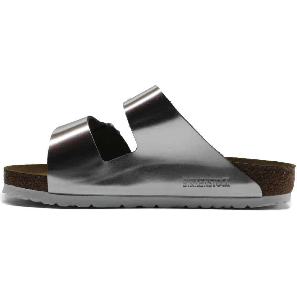 Arizona Soft Footbed Natural Leather Women's Slide Sandals