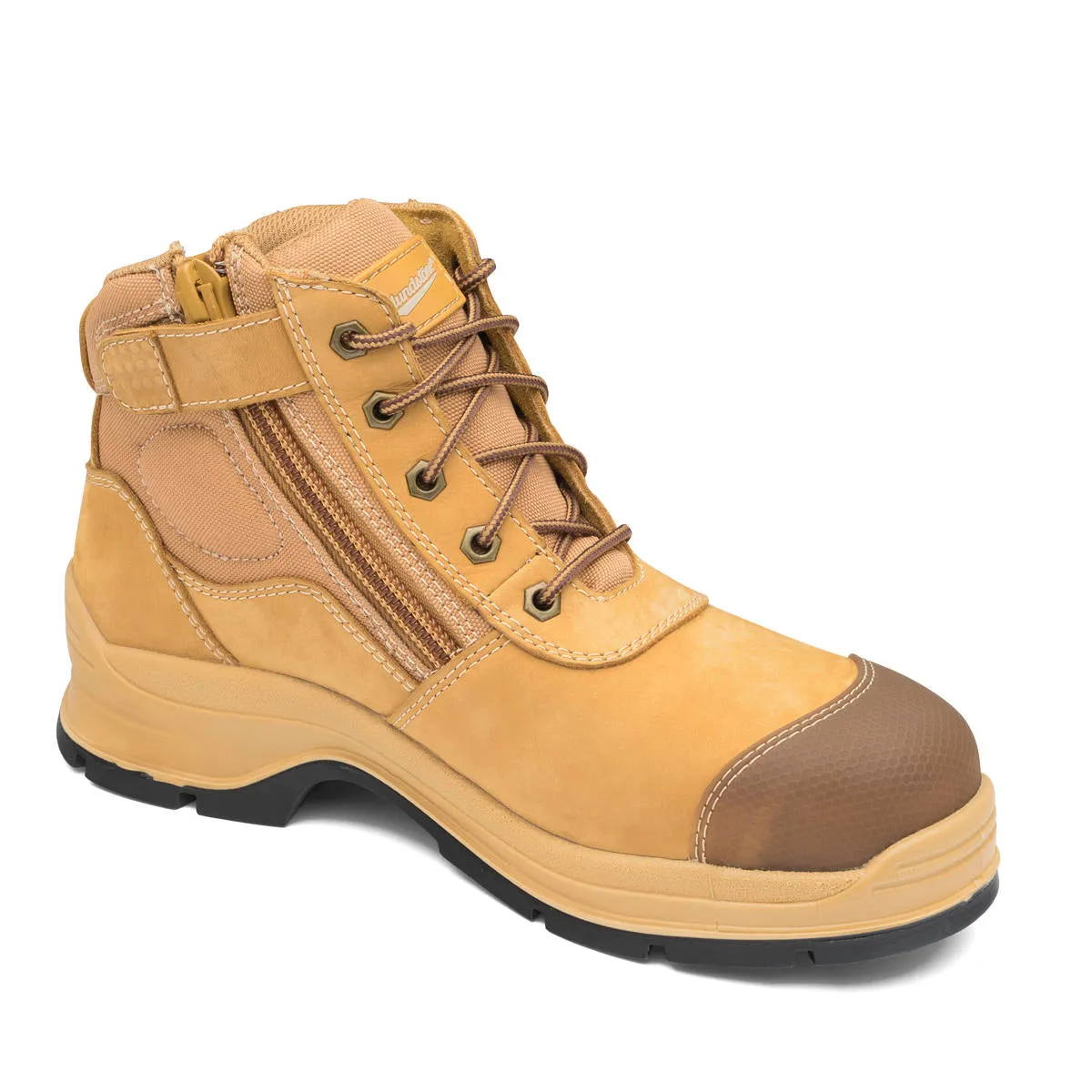 Blundstone Unisex Zip Sided Series Safety Boot (Wheat) 318