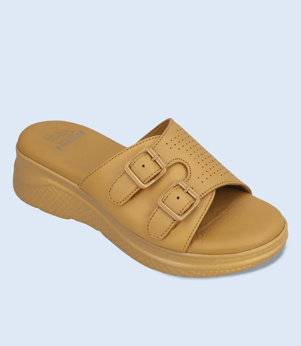 BW6367-MUSTARD-Women Comfort Slipper