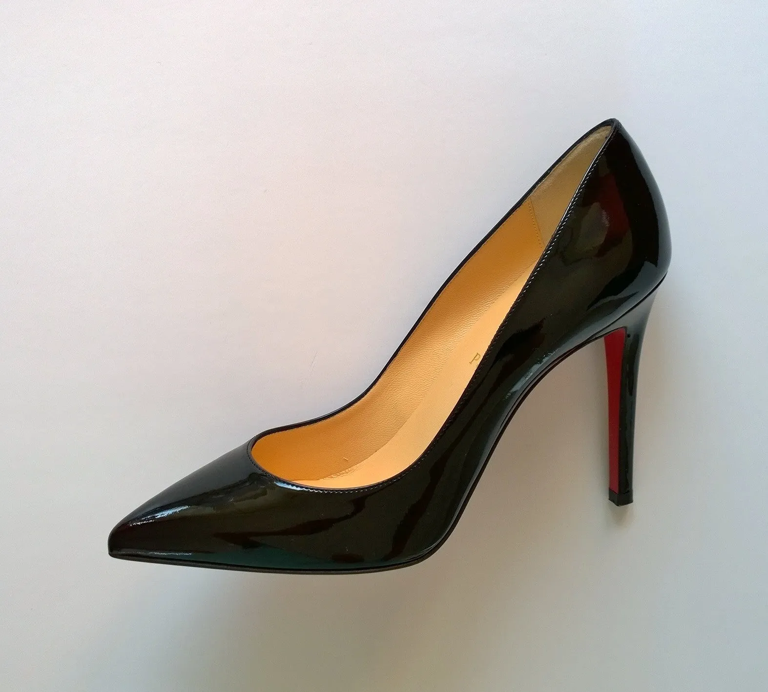 Christian Louboutin Pigalle 100 Black Patent Heels