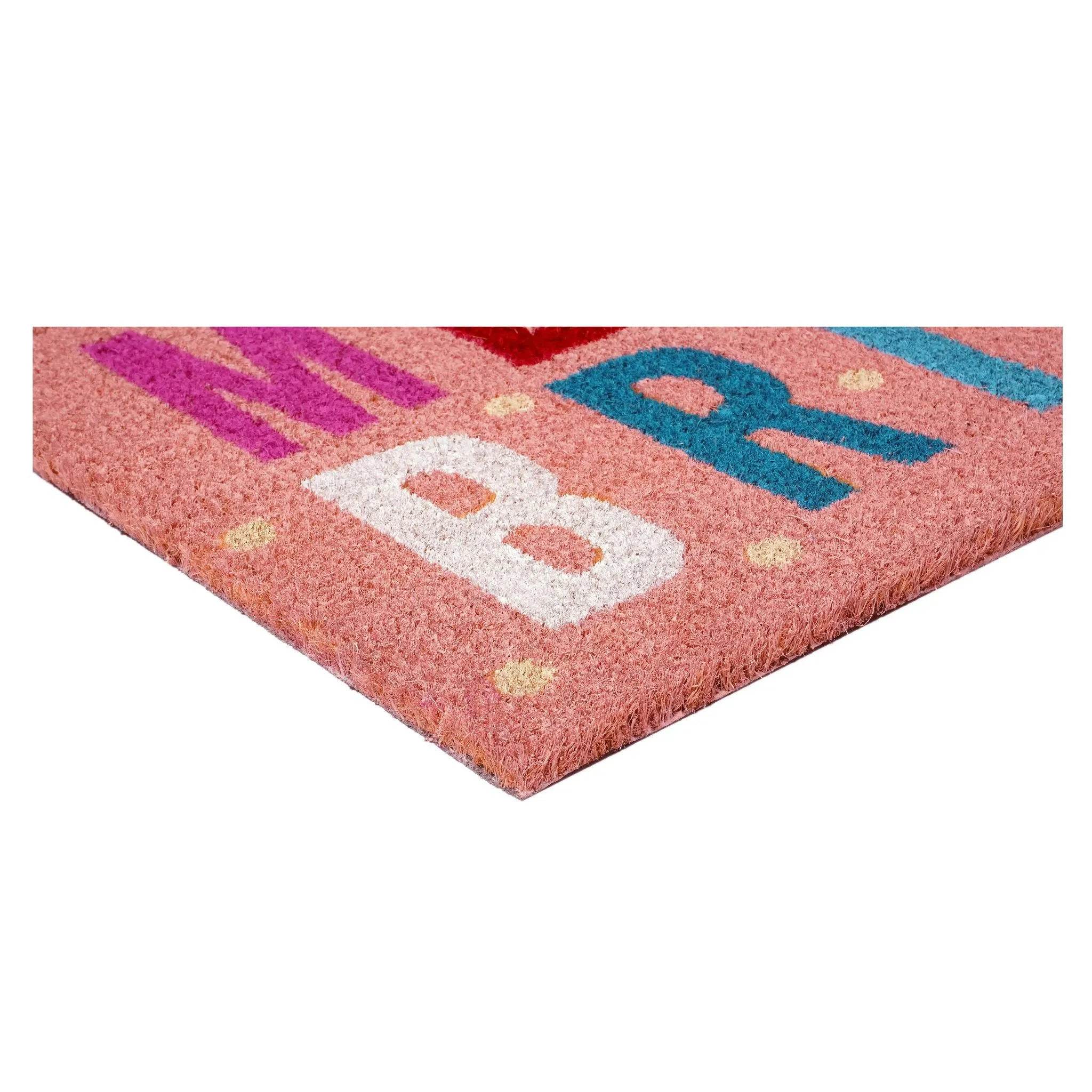 Christmas Pink Merry & Bright Doormat