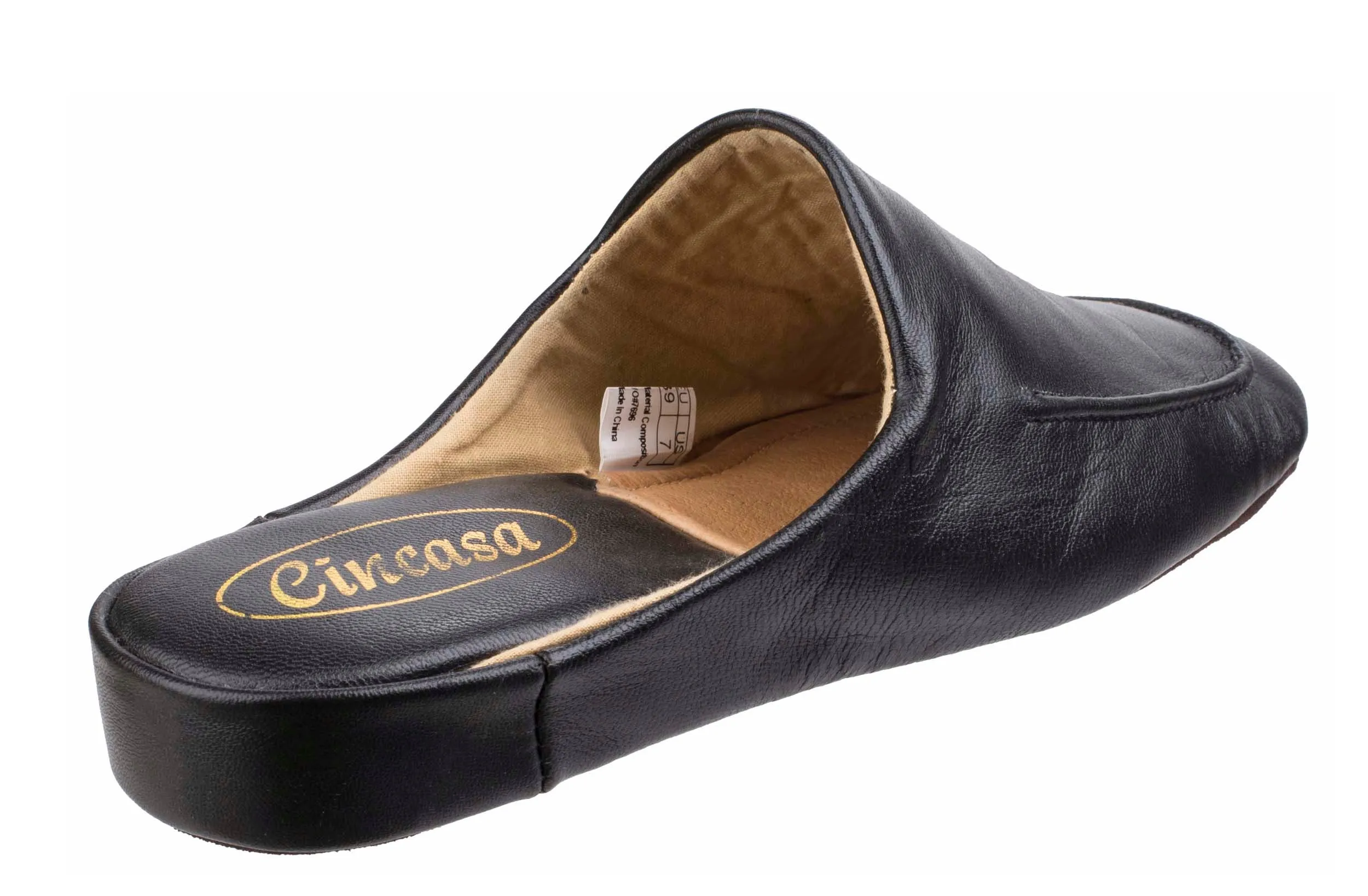 Cincasa Carlos Mens Leather Mule Slipper