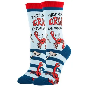 Crab Eating Funny Socks