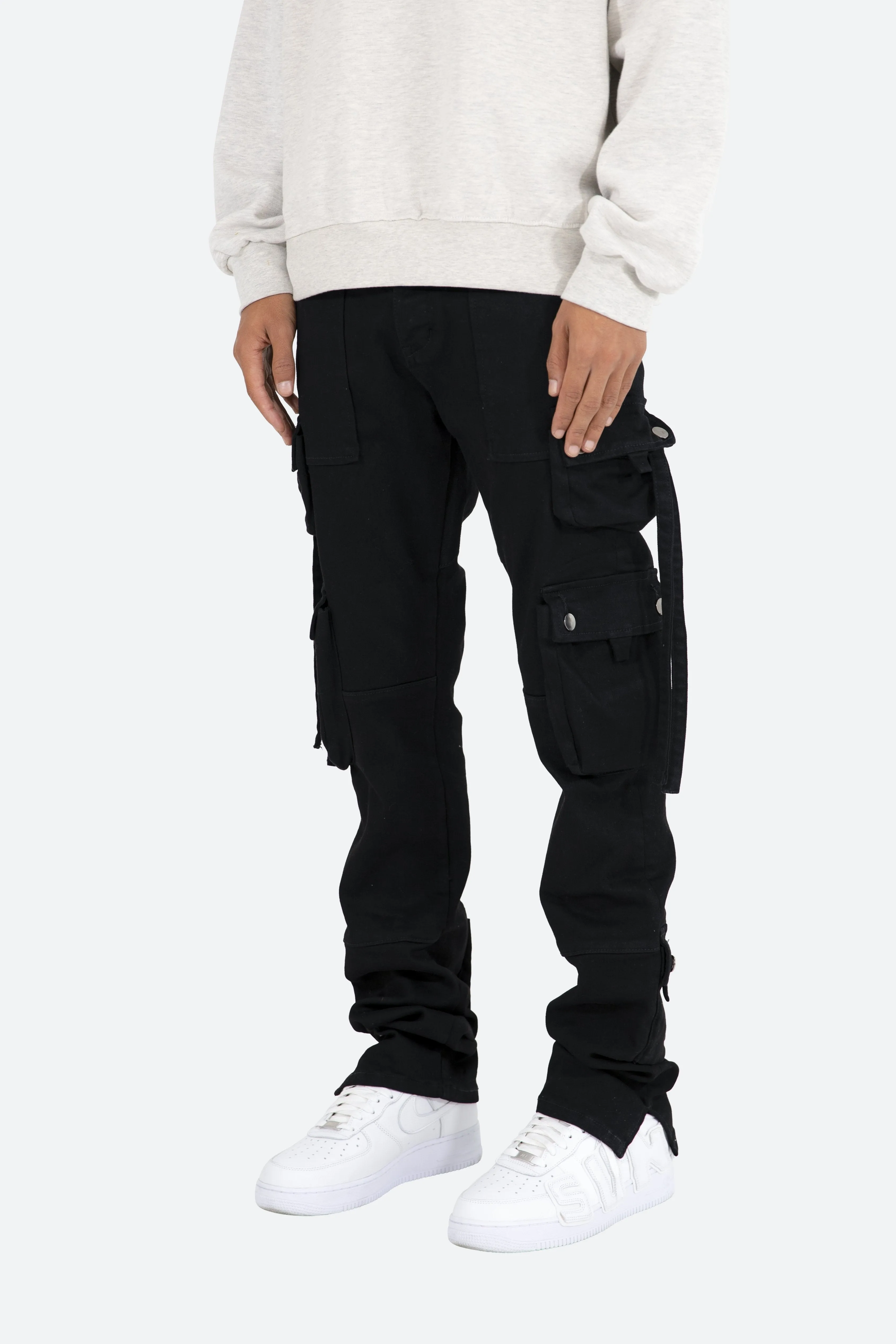 D152 Cargo Straight Denim - Black