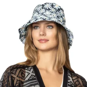 Daisy Flower Print Lace Bucket Hat