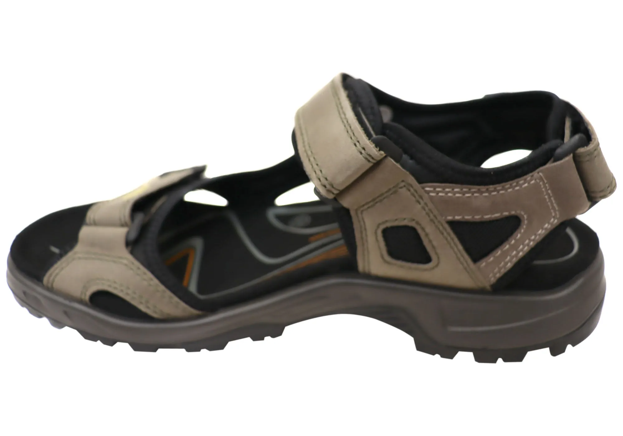 ECCO Mens Offroad Comfortable Leather Adjustable Sandals