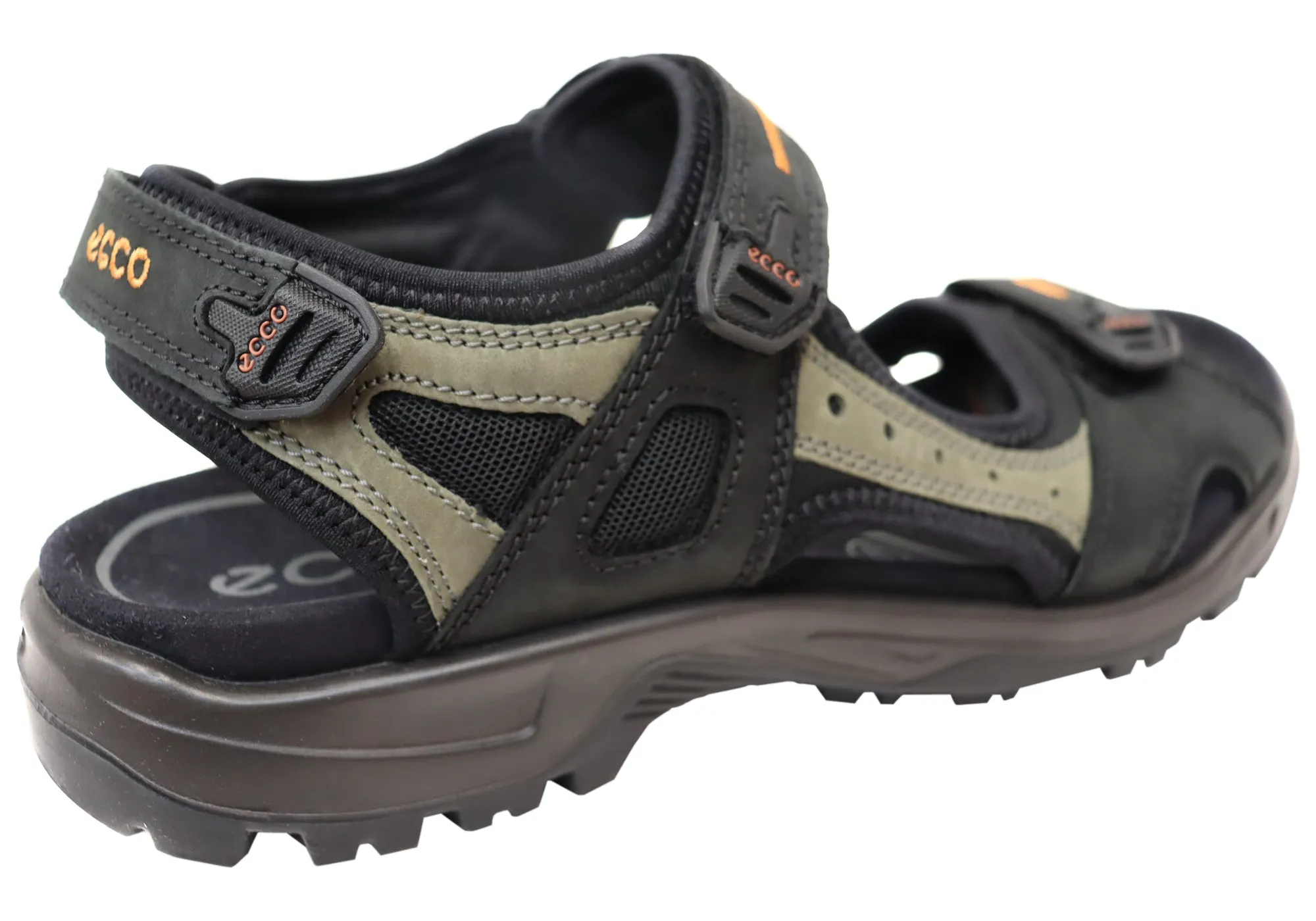 ECCO Mens Offroad Comfortable Leather Adjustable Sandals