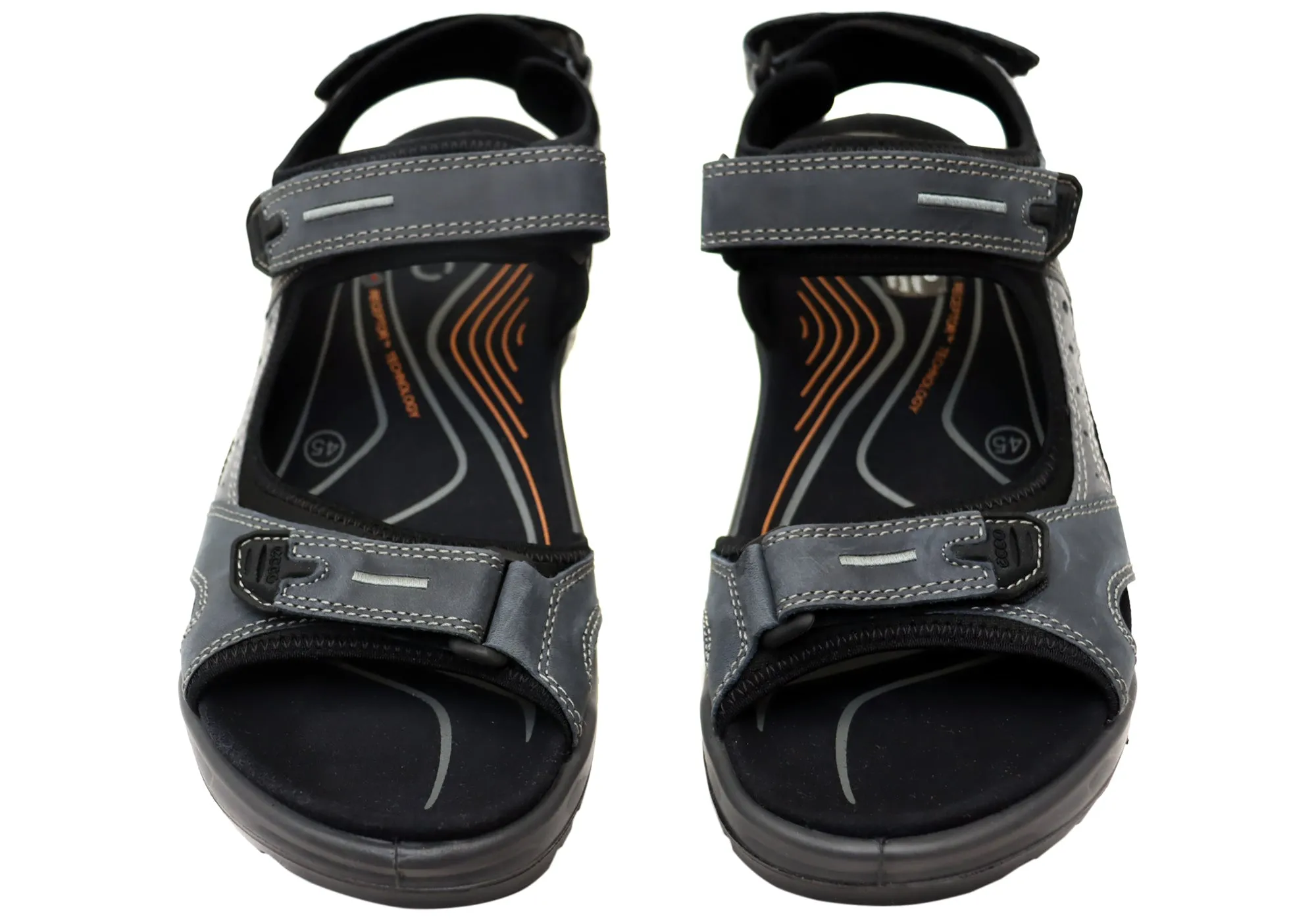 ECCO Mens Offroad Comfortable Leather Adjustable Sandals