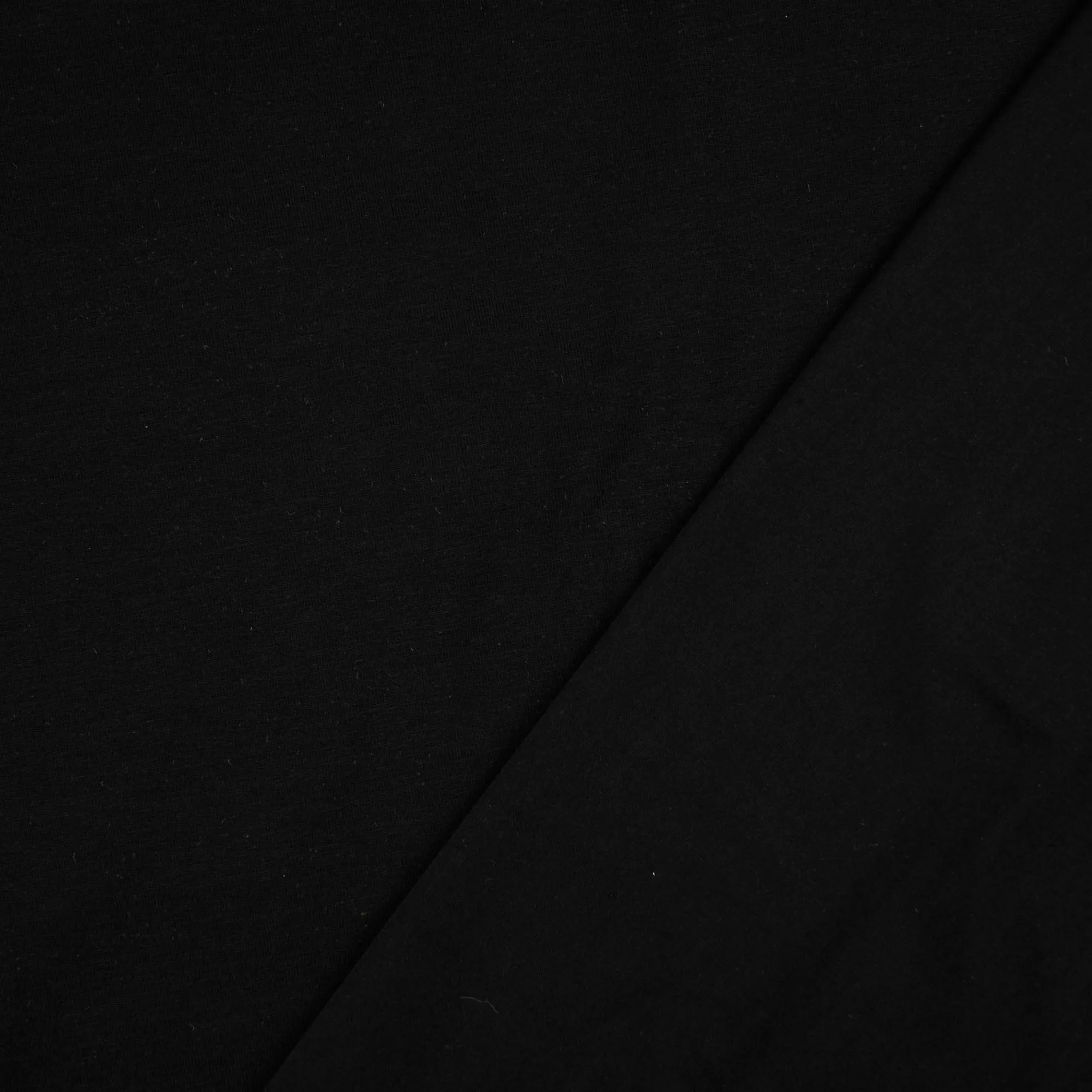 Essential Chic Black Plain Cotton Jersey Fabric