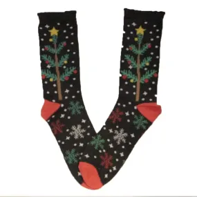 Funny Tiny Christmas Tree Crew Socks