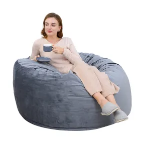 GARVEE Giant Bean Bag Chair with Memory Foam   High-Rebound   Dutch Velvet Cover   Plush & Soft Fabric   4 Ft Size   Perfect for Relaxing & Reading