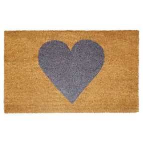 Gray Heart Doormat