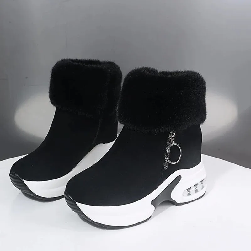 GRW Orthopedic Boots For Women Arch Support Warm Fur Ankle Boots