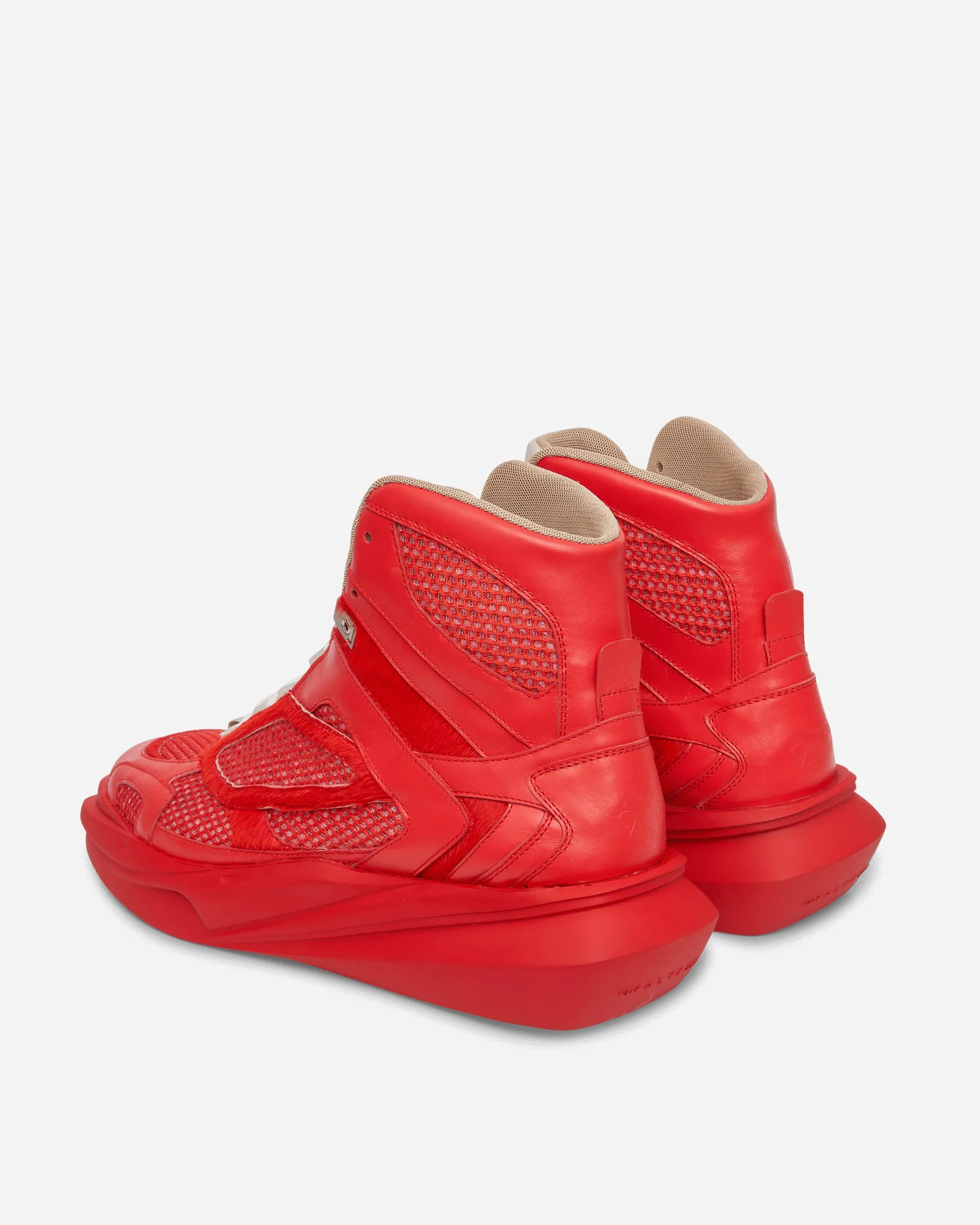 High Top Mono Hiking Sneakers Red