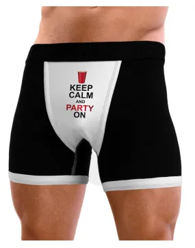 Keep Calm - Party Beer Mens Boxer Brief Underwear