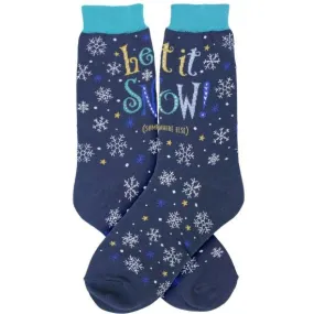 Let It Snow Women's Crew Socks