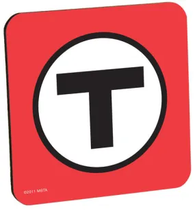 MBTA Red Line T Logo Coaster