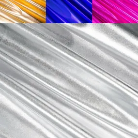 Metallic Lame Foil Spandex Knit Fabric | Many Colors