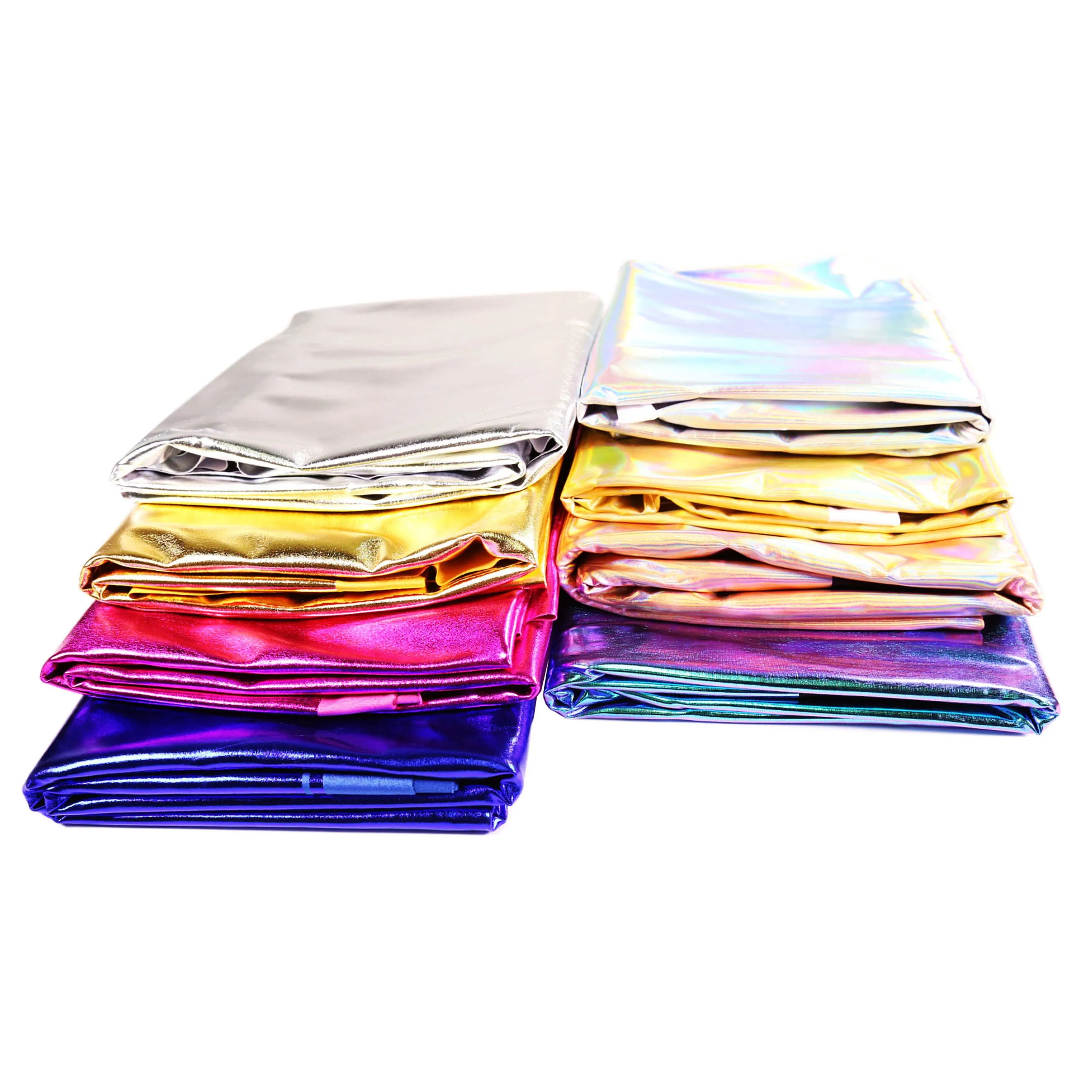 Metallic Lame Foil Spandex Knit Fabric | Many Colors