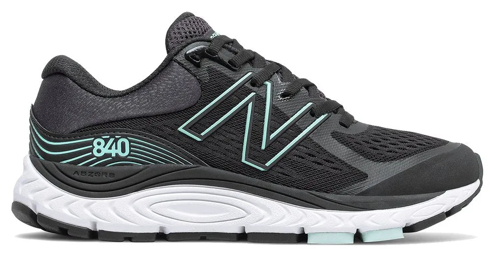 New Balance Women's W840BM5 Black Storm Blue Lace Shoe