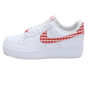 Nike Air Force 1 '07 ESS 'Gingham' White/Red