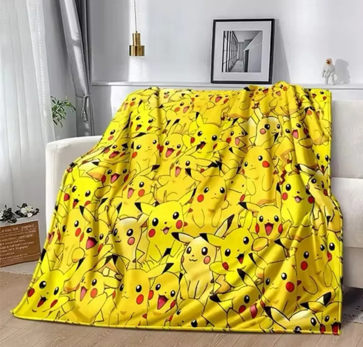 Pokemon Cartoon Anime Throw Blanket