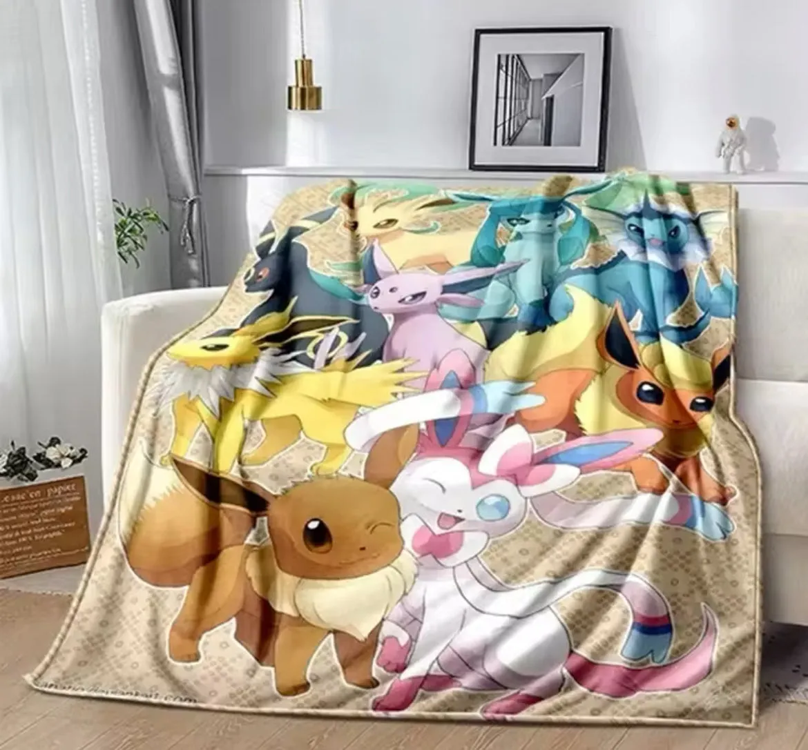 Pokemon Cartoon Anime Throw Blanket