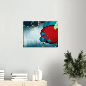 Red & Teal digital art Canvas