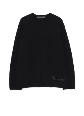 ROUND NECK INTARSIA KNIT WITH Y's for men LOGO