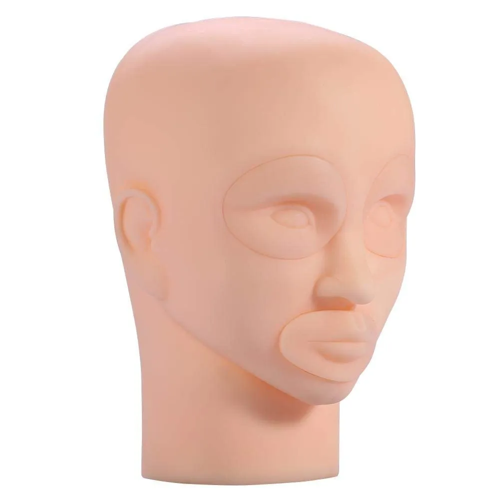 Salmue Silicone Makeup Tattoo Practice Head - Reusable For PMU Mannequin & Tattoo Training