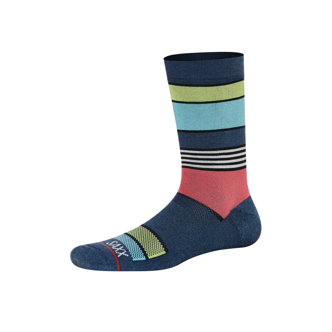 Saxx Whole Pakage 1 Pack Crew Socks - Super Stripes Bright