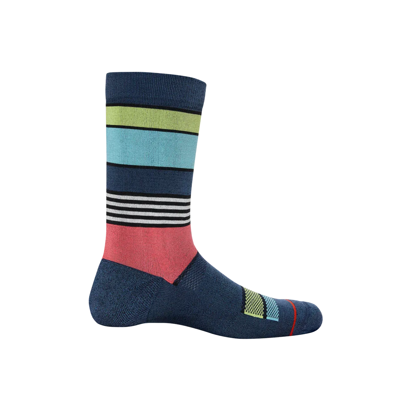 Saxx Whole Pakage 1 Pack Crew Socks - Super Stripes Bright