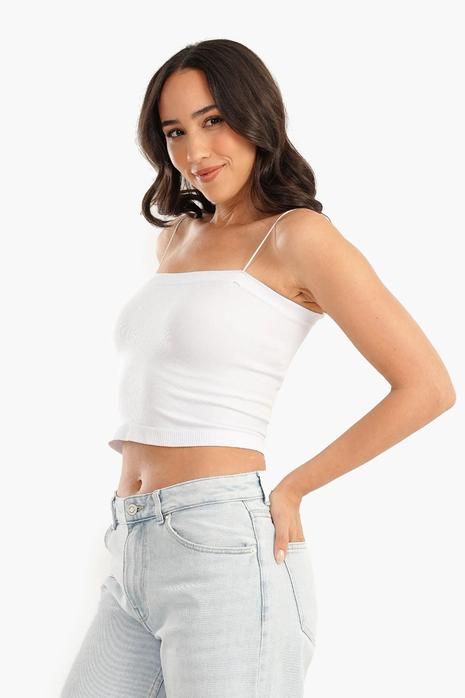 Spaghetti Straps Cropped Top