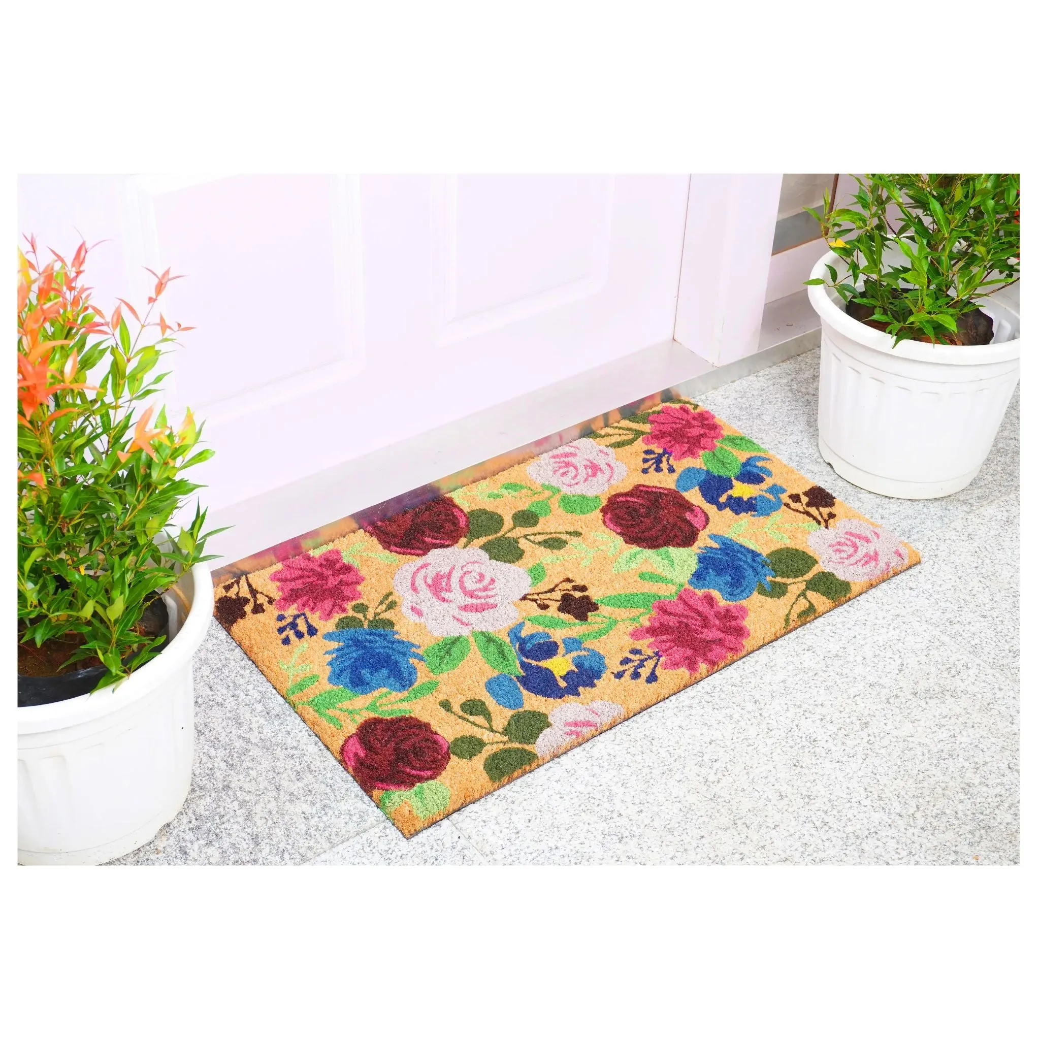 Spring Boho Flowers Doormat