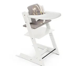 Stokke Tripp Trapp Complete with Cushion & Tray | White/Icon Grey