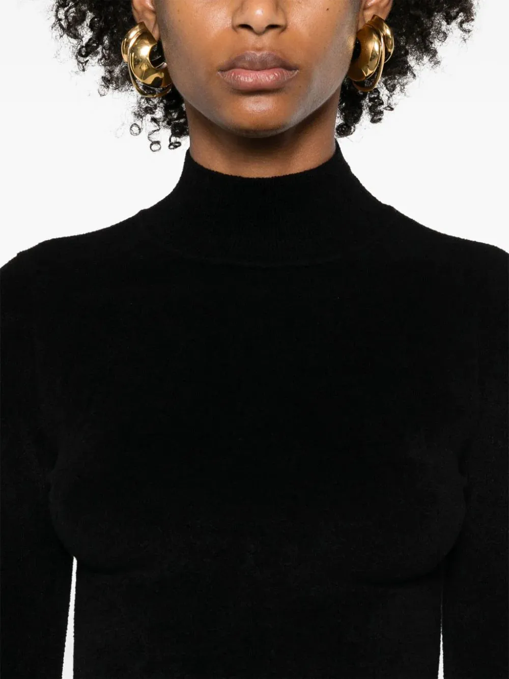 Vivy Chenille Turtleneck in Black